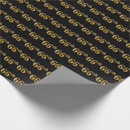 Black, Imitate Gold 66. (66.) Event Geschenkpapier