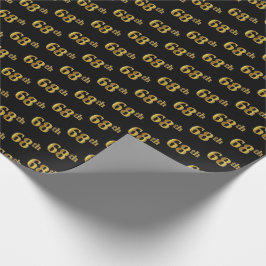 Black, Imitate Gold 68. (Achtundsechzigste) Verans Geschenkpapier