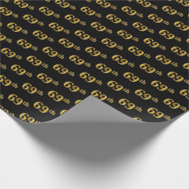 Black, Imitate Gold 69. (69.-9.) Veranstaltung Geschenkpapier