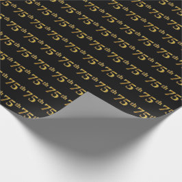 Black, Imitate Gold 75. (75.-5.) Veranstaltung Geschenkpapier