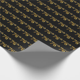 Black, Imitate Gold 76. (76.-6.) Veranstaltung Geschenkpapier