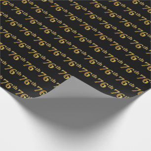 Black, Imitate Gold 76. (76.-6.) Veranstaltung Geschenkpapier