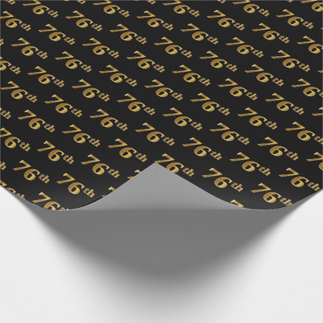 Black, Imitate Gold 76. (76.-6.) Veranstaltung Geschenkpapier (Ecke)