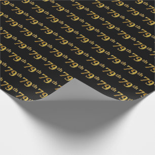 Black, Imitate Gold 79. (79.-9.) Veranstaltung Geschenkpapier
