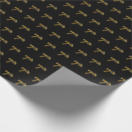 Black, Imitate Gold 7. (Siebte) Veranstaltung Geschenkpapier