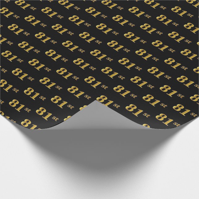 Black, Imitate Gold 81. (81. Geschenkpapier (Ecke)
