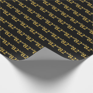 Black, Imitate Gold 82. (82. Geschenkpapier