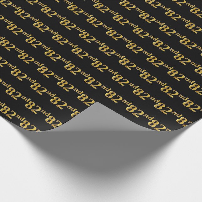 Black, Imitate Gold 82. (82. Geschenkpapier (Ecke)