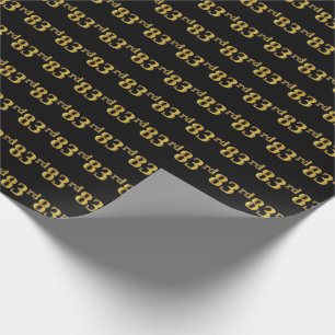 Black, Imitate Gold 83. (83.) Event Geschenkpapier