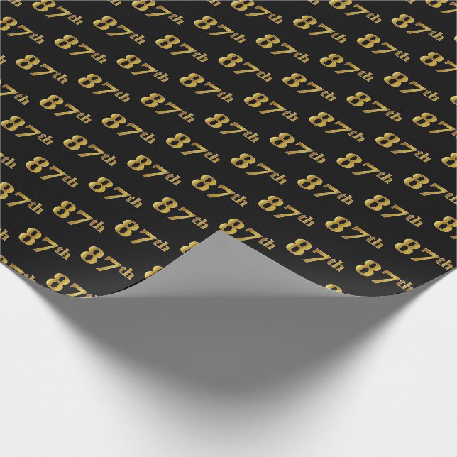 Black, Imitate Gold 87. (87. Geschenkpapier (Ecke)