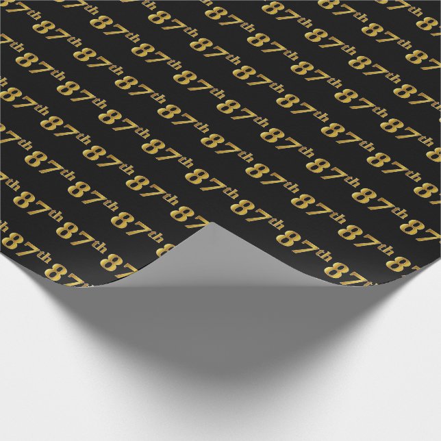 Black, Imitate Gold 87. (87. Geschenkpapier (Ecke)