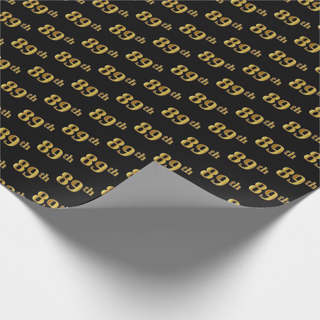Black, Imitate Gold 89. (89. Geschenkpapier (Ecke)