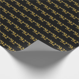 Black, Imitate Gold 92. (Neunzigste) Veranstaltung Geschenkpapier