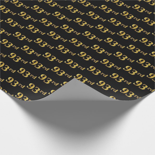 Black, Imitate Gold 93. (30.) Event Geschenkpapier (Ecke)