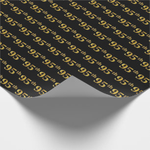 Black, Imitate Gold 95. (fünfundneunzigste) Verans Geschenkpapier