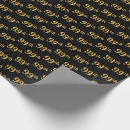 Black, Imitate Gold 99. (Neunundneunzigste) Verans Geschenkpapier