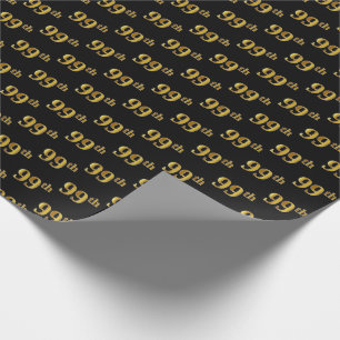Black, Imitate Gold 99. (Neunundneunzigste) Verans Geschenkpapier