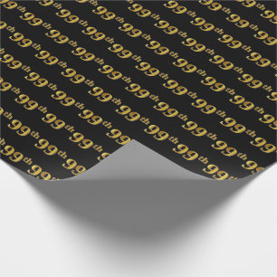 Black, Imitate Gold 99. (Neunundneunzigste) Verans Geschenkpapier