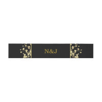 Black & Imitate Gold Babys Atem Blumenhochzeit