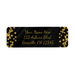 Black & Imitate Gold Foil Glamour Dots Modern