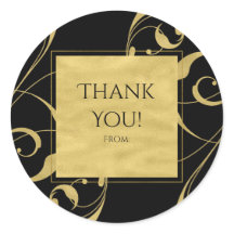 Black & Imitate Golflorale Swirl Hochzeitsfeier