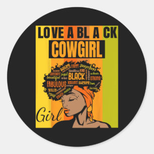 Black Independence Day - Landkreis Girl Liebe Runder Aufkleber