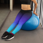 Black Indigo Blue und Aqua Gradient Leggings<br><div class="desc">Schwarz, Indigo lila und Aqua blau. Farbige Gürtelfarben. Sie können eine Textnachricht hinzufügen, um Ihr eigenes personalisiertes Design zu erstellen.</div>