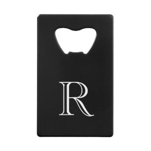Black Initial Stainless Steel Flaschenöffner