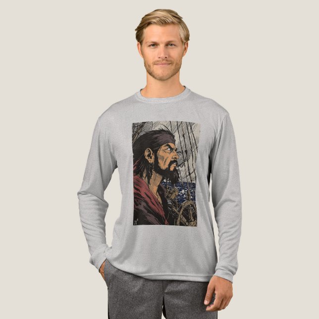 Black Ink Corsair Tri-Blend Shirt (Volle Vorderseite)