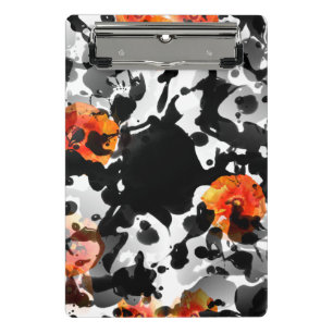 BLACK INK & POPPIES Muster + Ihr Backgr. Ideen Mini Klemmbrett