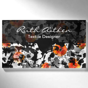 BLACK INK & POPPIES Muster + Ihr Backgr. Ideen Namenschild