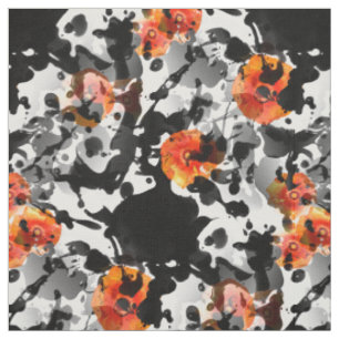 BLACK INK & POPPIES Muster + Ihr Backgr. Ideen Stoff