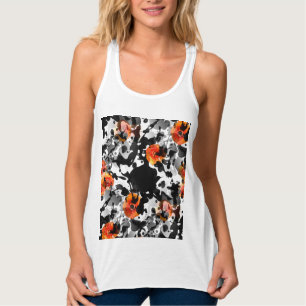 BLACK INK & POPPIES Muster + Ihr Backgr. Ideen Tank Top
