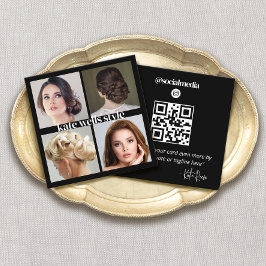 Black Instagram Foto Social Media-Netzwerke Quadratische Visitenkarte