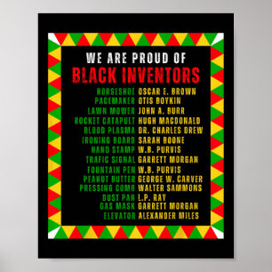 Black Inventars Proud Black History Month Roots Fu Poster
