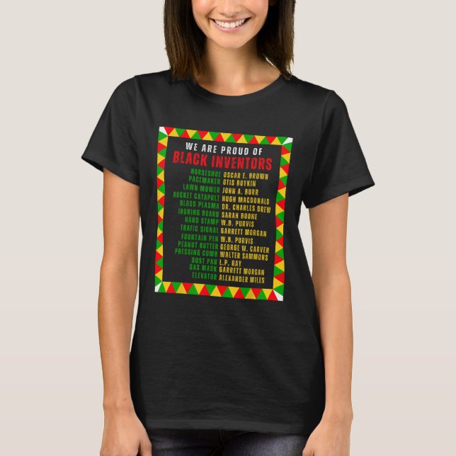 Black Inventars Proud Black History Month Roots Fu T-Shirt (Vorderseite)
