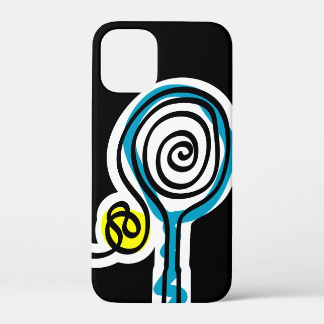 Black iPhone 12 Mini-Gehäuse für Tennisspieler Case-Mate iPhone Hülle (Rückseite)