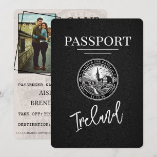 Black Ireland Passport Save the Date