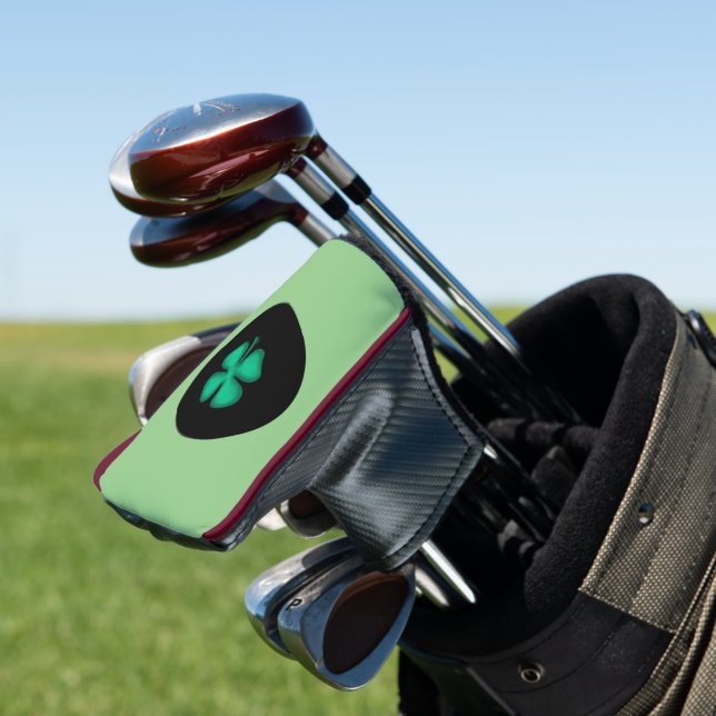 Black Irish Circle Golf Club Putter Abdeckung Headcover (In Situ)