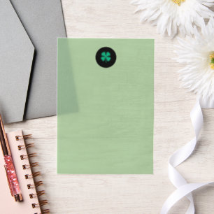 Black Irish Circle Green Vellum Papers