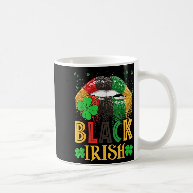 Black Irish Dripng Lips African American St Patric Kaffeetasse (Rechts)