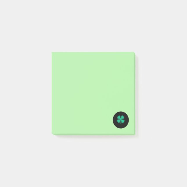 Black Irish Green Note Pads Post-it Klebezettel (Vorderseite)