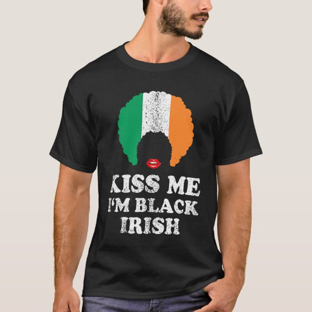Black Irish Shamrock Lucky St Patricks Day Women T-Shirt (Vorderseite)