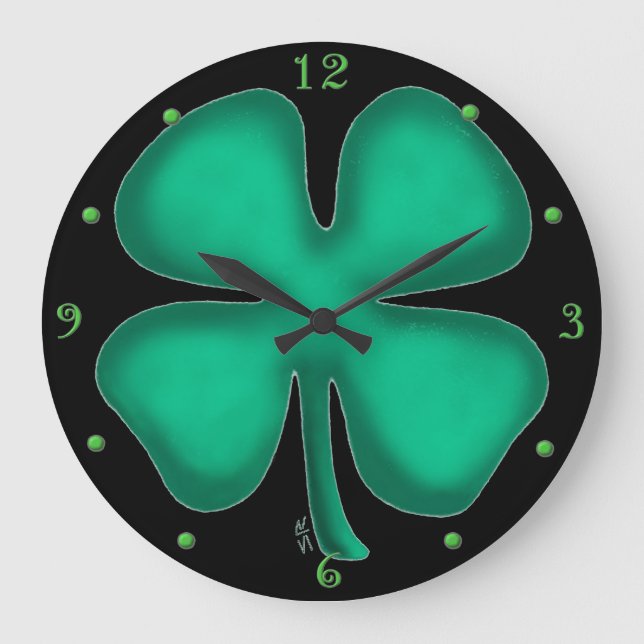 Black Irish Wall Uhr (Vorderseite)