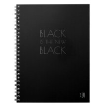 Black is the new Black - Typografie Notizbuch