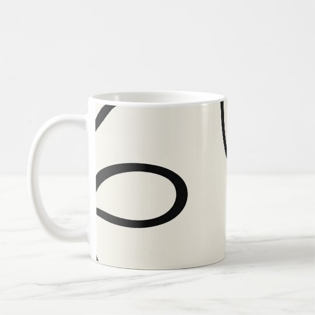 Black Ivory Flowing Line Abstract Kaffeetasse (Links)
