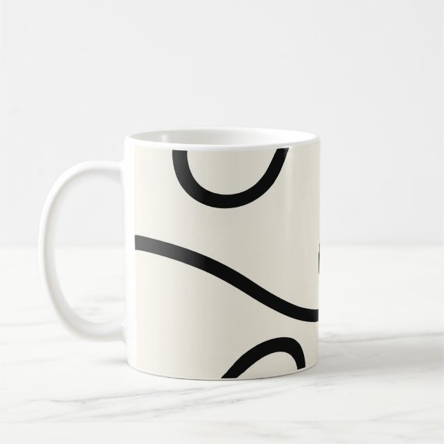 Black Ivory Loop Line Abstract Kaffeetasse (Links)