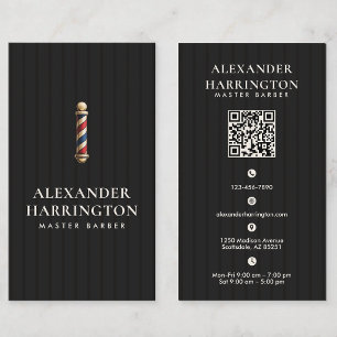 Black Ivory Master Friseur QR-Code Visitenkarte