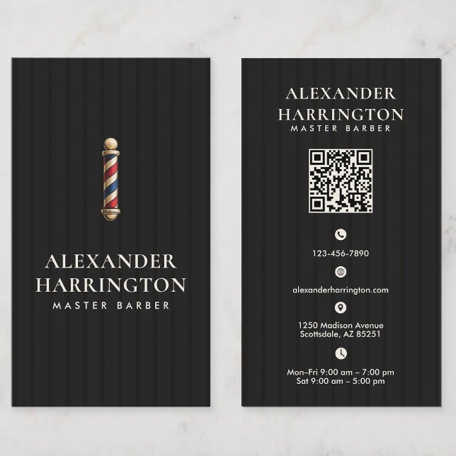Black Ivory Master Friseur QR-Code Visitenkarte (Von Creator hochgeladen)