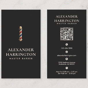 Black Ivory Master Friseur QR-Code Visitenkarte